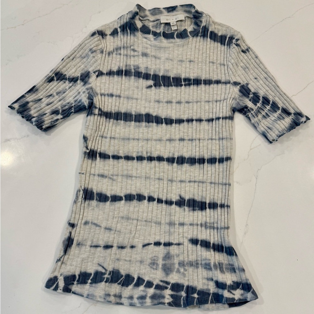Anthropologie eri + alli Reed mock neck top tie dye - Picture 5 of 10